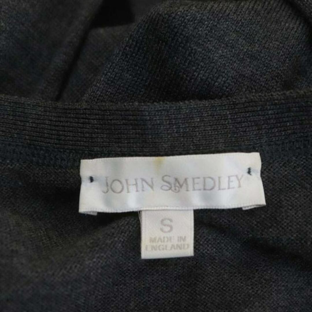 JOHN SMEDLEY(ジョンスメドレー)のジョンスメドレー ウール ニット カーディガン Vネック 長袖 S グレー レディースのトップス(カーディガン)の商品写真