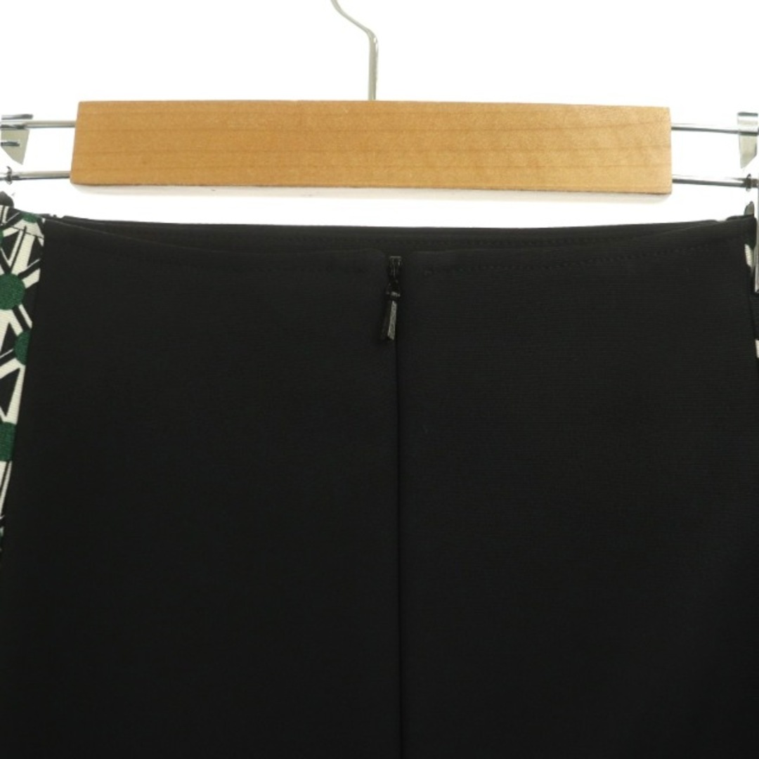 Max & Co.(マックスアンドコー)のマックス&コー MAX&CO. スカート 台形 膝丈 総柄 12 黒 緑 白 レディースのスカート(ひざ丈スカート)の商品写真