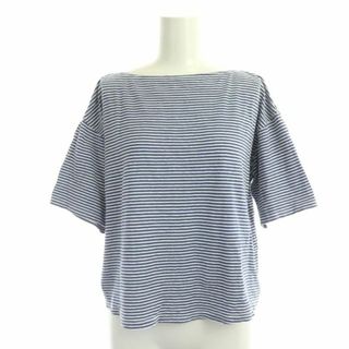 セオリー(theory)のセオリー 21SS Tシャツ カットソー 半袖 コットン リネン S 青 白(Tシャツ(半袖/袖なし))