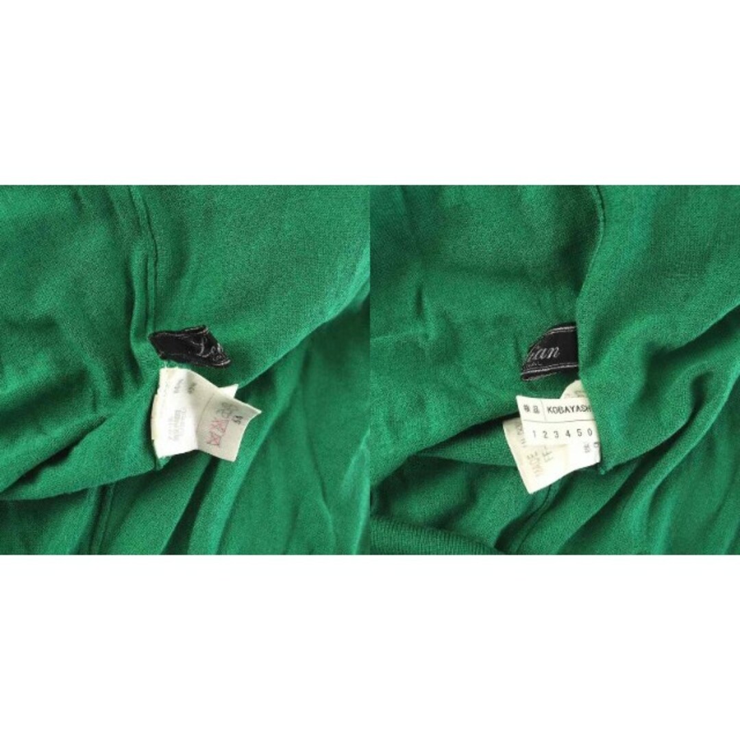 leilian(レリアン)のレリアン アンサンブル ニット カーディガン 七分袖 ノースリーブ 9 緑 レディースのトップス(アンサンブル)の商品写真