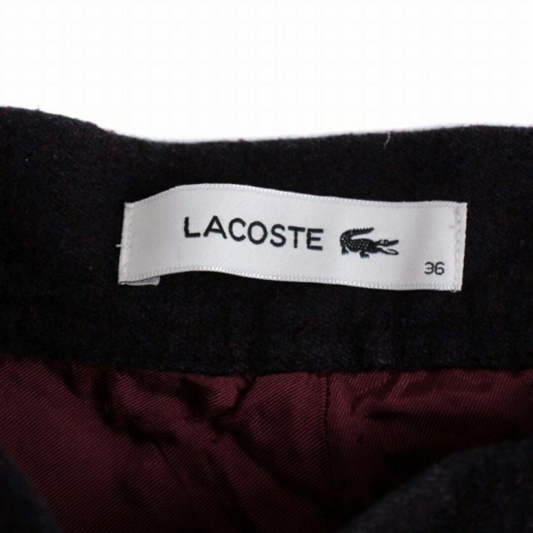 LACOSTE(ラコステ)のラコステ ツイードAラインスカート ひざ丈 ウール混 40 M ボルドー レディースのスカート(ひざ丈スカート)の商品写真
