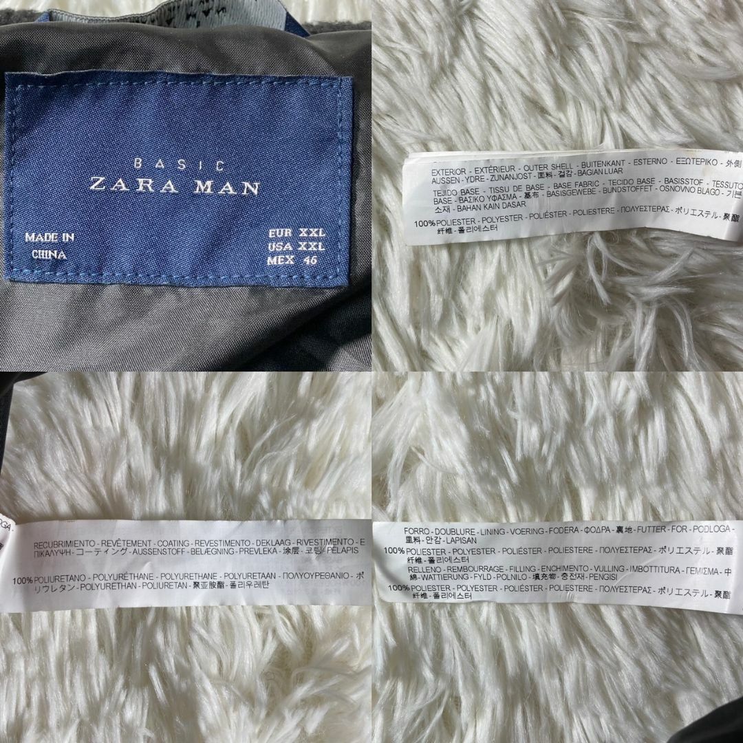 ZARA(ザラ)の美品 ZARA ザラ フェイクレザージャケット ブルゾン XXL 大きいサイズ メンズのジャケット/アウター(ブルゾン)の商品写真