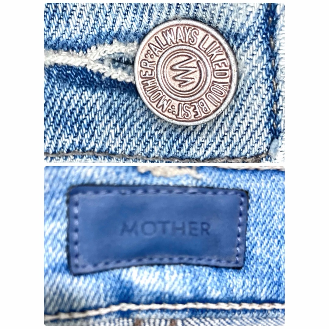 mother(マザー)のMOTHER マザー　サザビーリーグ　ダメージデニムパンツ　ブルー　サイズ25 レディースのパンツ(デニム/ジーンズ)の商品写真