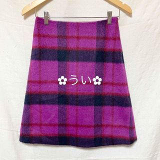 ダブルクローゼット(w closet)のチェックスカート(ひざ丈スカート)