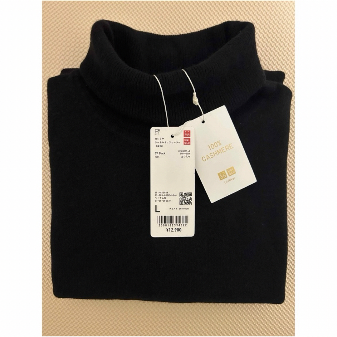 UNIQLO(ユニクロ)のUNIQLO ユニクロ カシミヤタートルネックセーター（長袖）　BLACK⑩ メンズのトップス(ニット/セーター)の商品写真