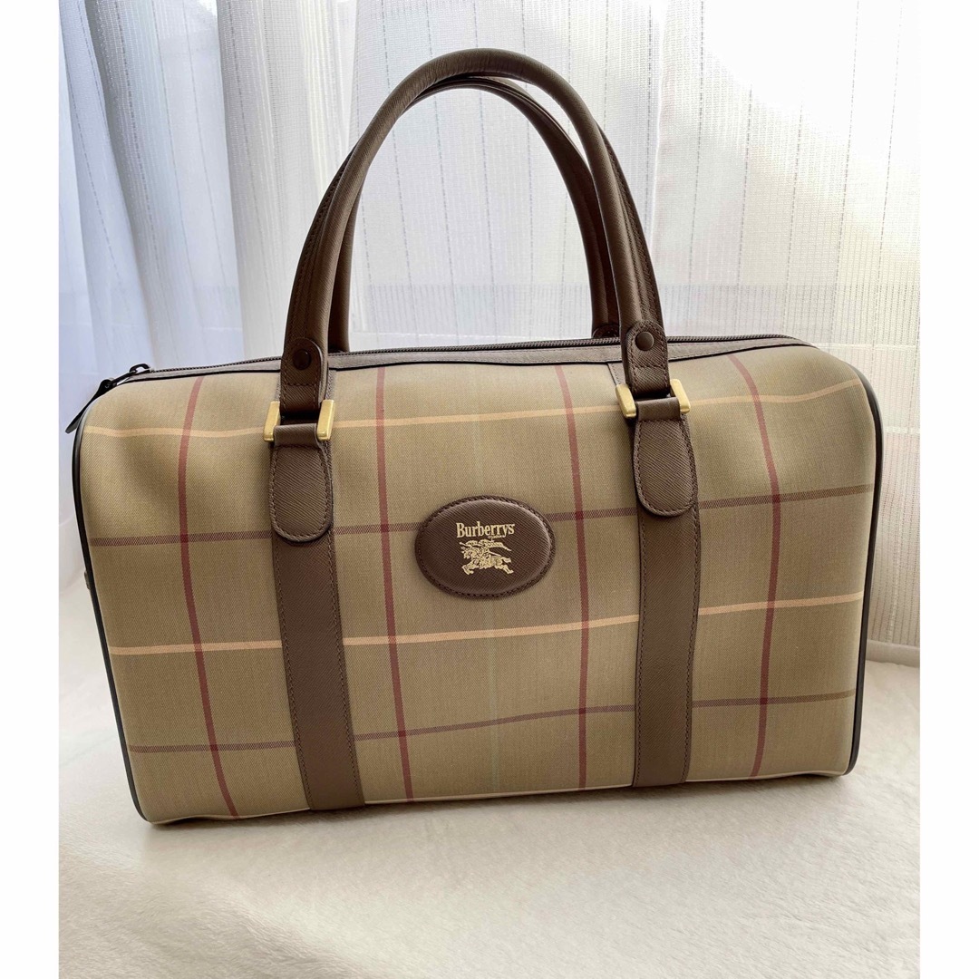 BURBERRY(バーバリー)のBURBERRY バーバリー チェック柄 ボストンバッグ 旅行鞄 キャンバス レディースのバッグ(ボストンバッグ)の商品写真