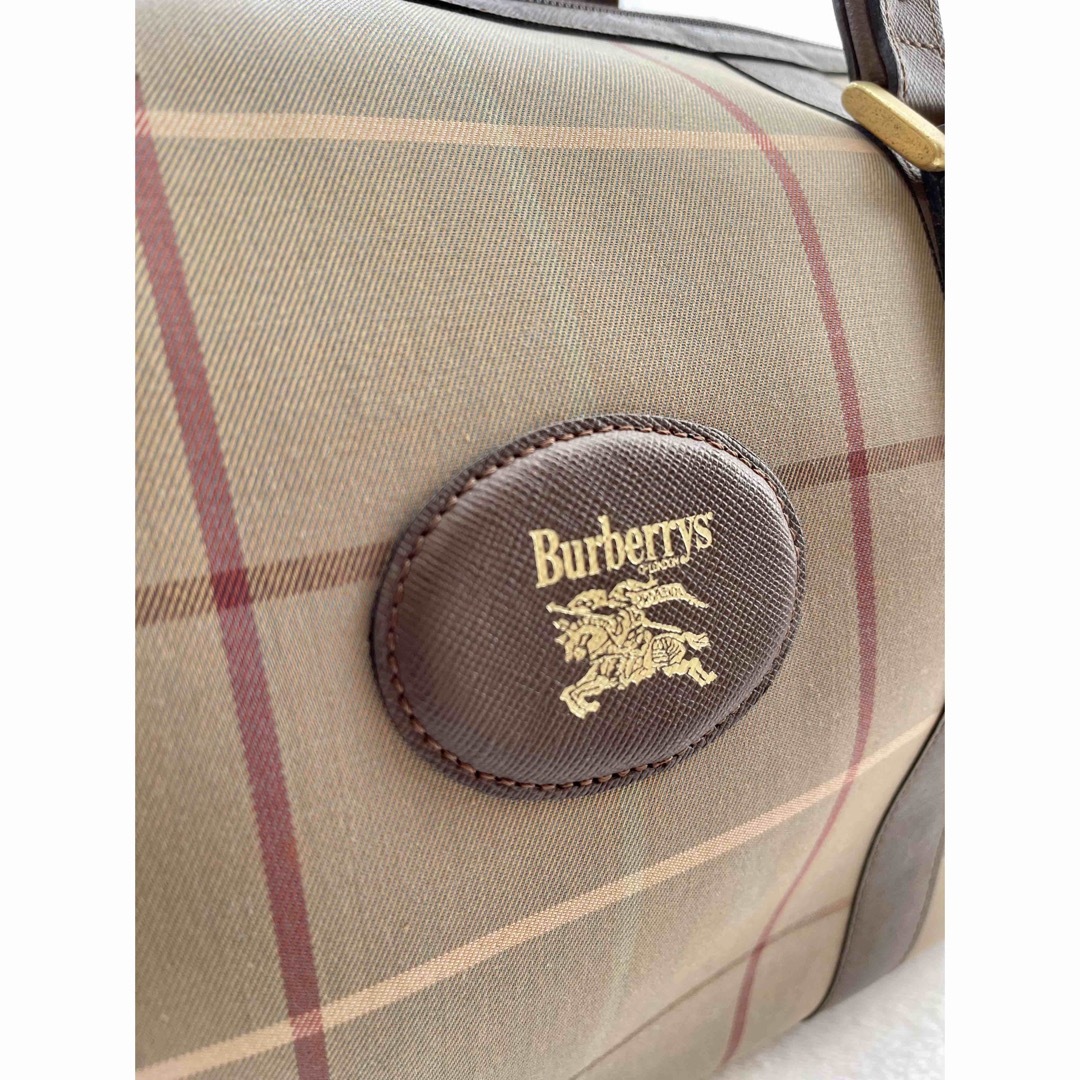 BURBERRY(バーバリー)のBURBERRY バーバリー チェック柄 ボストンバッグ 旅行鞄 キャンバス レディースのバッグ(ボストンバッグ)の商品写真