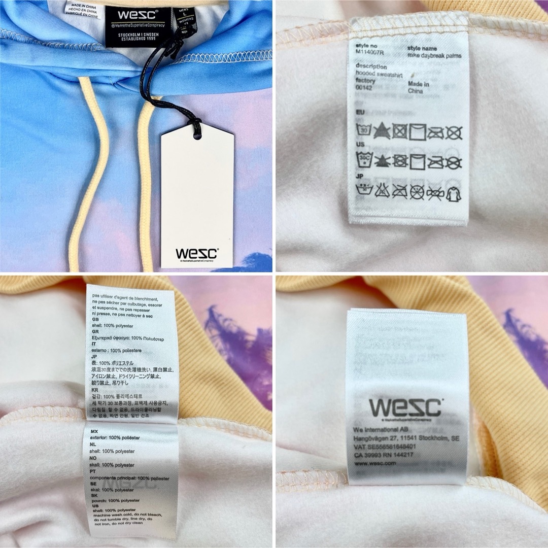 WeSC(ウィーエスシー)の新品 ウィーエスシー WeSC 南国トロピカル サンライズ サンセット パーカー メンズのトップス(パーカー)の商品写真