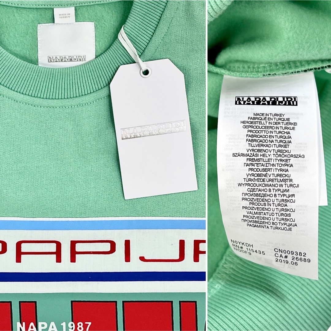 NAPAPIJRI(ナパピリ)の新品 ナパピリ NAPAPIJRI レトロ ロゴ オーバー サイズ スウェット メンズのトップス(スウェット)の商品写真