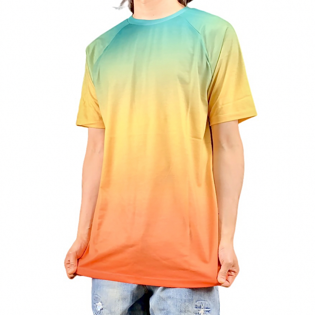 asos(エイソス)の新品 入手困難 asos エイソス カラフル グラデーション ビッグ Tシャツ メンズのトップス(Tシャツ/カットソー(半袖/袖なし))の商品写真