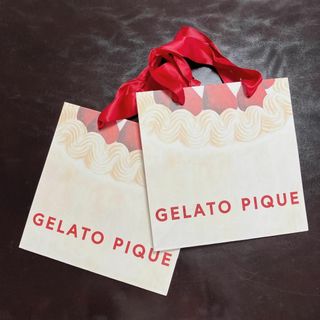 ジェラートピケ(gelato pique)の希少品 ジェラートピケ クリスマス限定 ショッパー Sサイズ 2枚セット(ショップ袋)