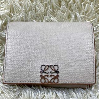 ロエベ(LOEWE)のロエベ 三つ折り財布 トライフォールドウォレット アナグラム レザー 金具(財布)