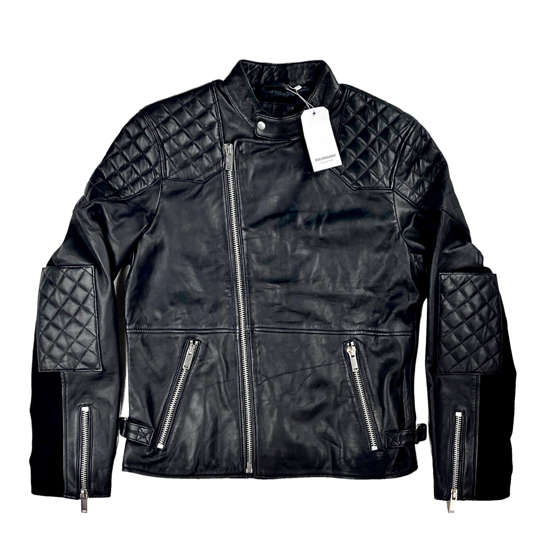 新品 Bolongaro Trevor キルティング セミ ダブル ライダース メンズのジャケット/アウター(ライダースジャケット)の商品写真
