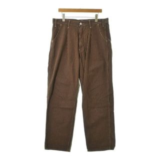 Levi's RED デニムパンツ 34(XL位) 茶x黒(ストライプ) 【古着】【中古】(デニム/ジーンズ)