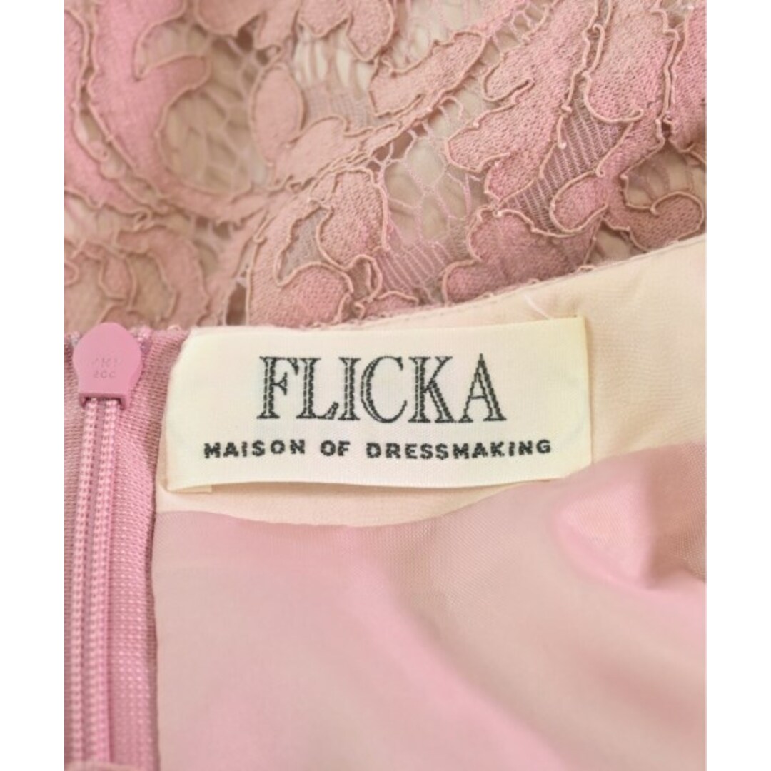 FLICKA(フリッカ)のFLICKA フリッカ ワンピース 0(XS位) ピンク(レース) 【古着】【中古】 レディースのワンピース(ひざ丈ワンピース)の商品写真