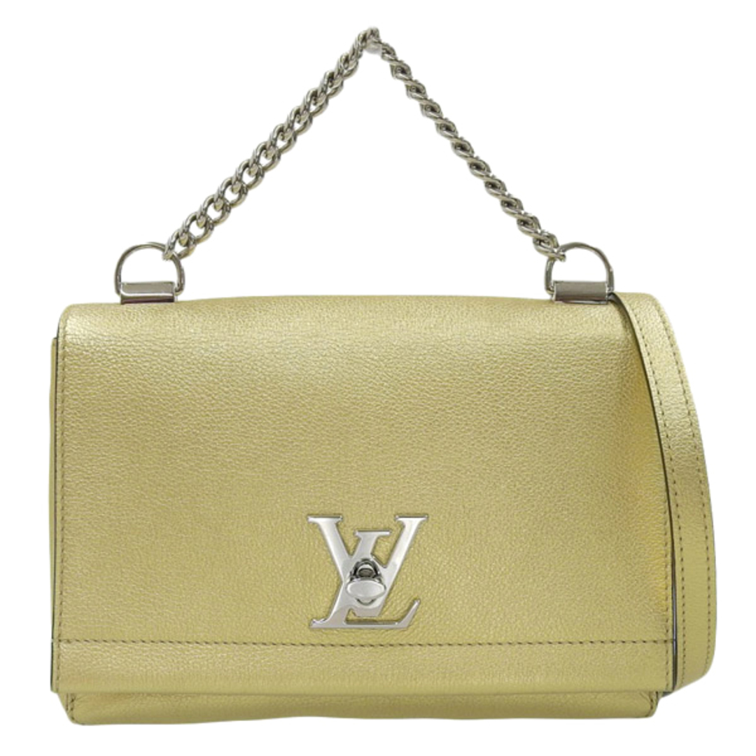 レディースLOUIS VUITTON ルイヴィトン レザー ロックミー2BB 2WAY ショルダーバッグ M54845 ゴールド gy