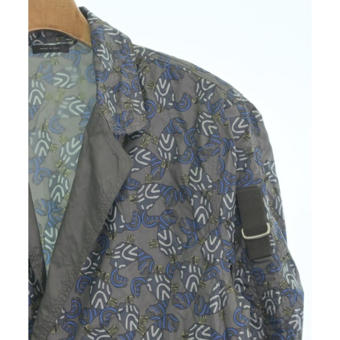 Jil Sander(ジルサンダー)のJIL SANDER コート（その他） 46(M位) グレーx青x黒等(総柄) 【古着】【中古】 メンズのジャケット/アウター(その他)の商品写真