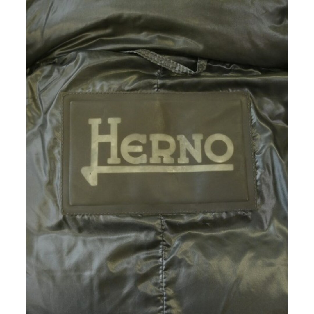 HERNO(ヘルノ)のHERNO ヘルノ ダウンジャケット/ダウンベスト 42(M位) カーキ系 【古着】【中古】 レディースのジャケット/アウター(ダウンジャケット)の商品写真