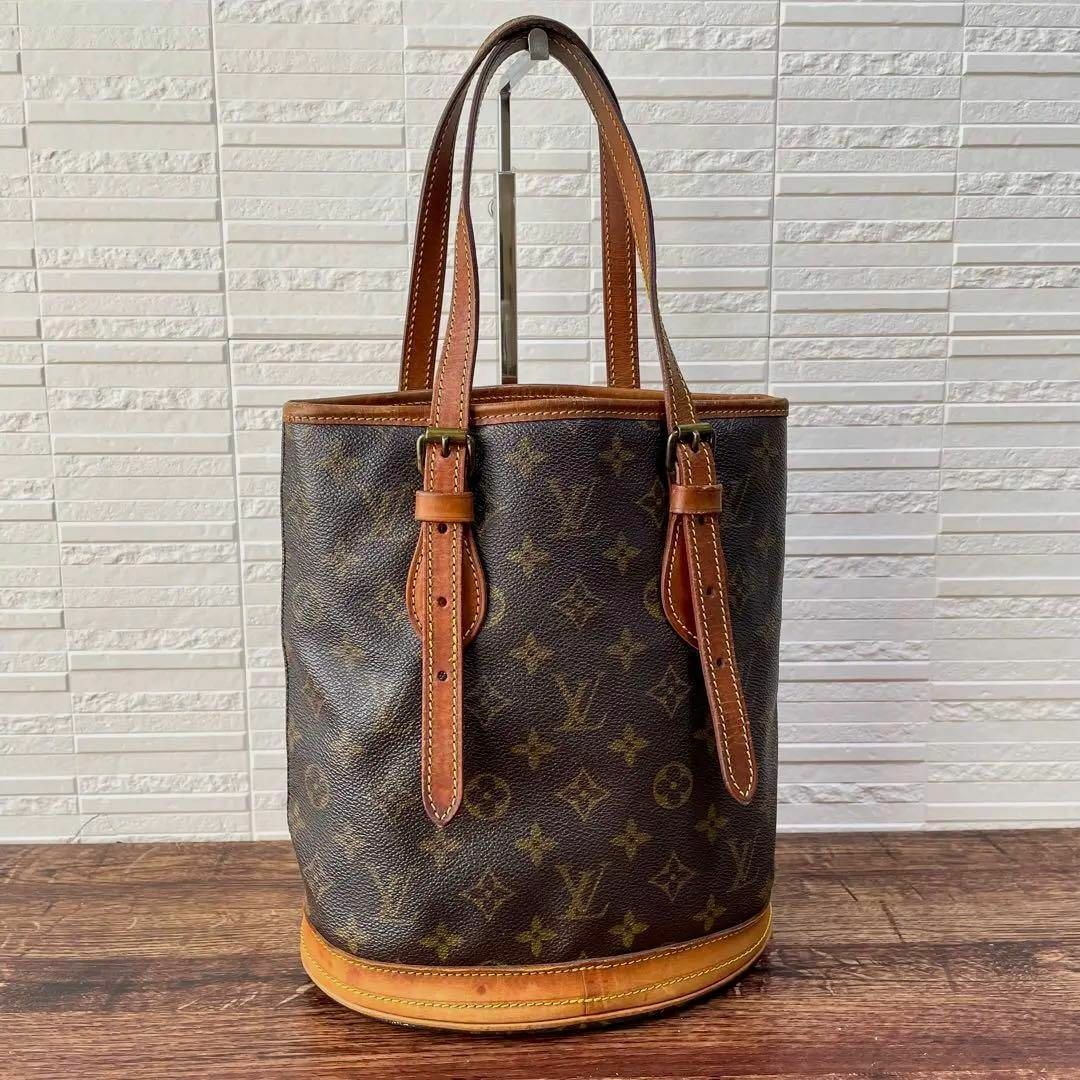 LOUIS VUITTON - ルイヴィトン モノグラム バケット PM ハンド トート ショルダー バッグ