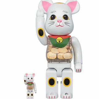 BE@RBRICK 招き猫 小判 白メッキ 100％ & 400％(その他)