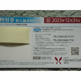 東急ハーベストクラブ　相互券　令和６年版　２枚セット(宿泊券)