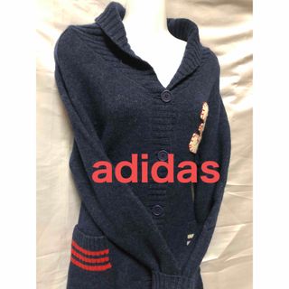 アディダス(adidas)のadidasロングカーディガン(カーディガン)