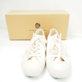 ムーンスター(MOONSTAR )の美品 MoonStar ムーンスター SHOES LIKE POTTERY シューズライクポタリー スニーカー 1点 25.0cm キャンバス 久留米 白 ナチュラル 靴 シューズ メンズ AU2362C (スニーカー)