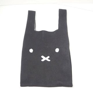 オペークドットクリップ(OPAQUE.CLIP)の美品 OPAQUE.CLIP オペークドットクリップ ×ミッフィー miffy ワンショルダートートバッグ 1点 ポリプロピレン ニット うさぎ コラボ 黒 鞄 レディース AU2358C (トートバッグ)