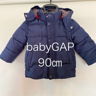 ベビーギャップ(babyGAP)のネイビーの中綿フードジャケット(ジャケット/上着)