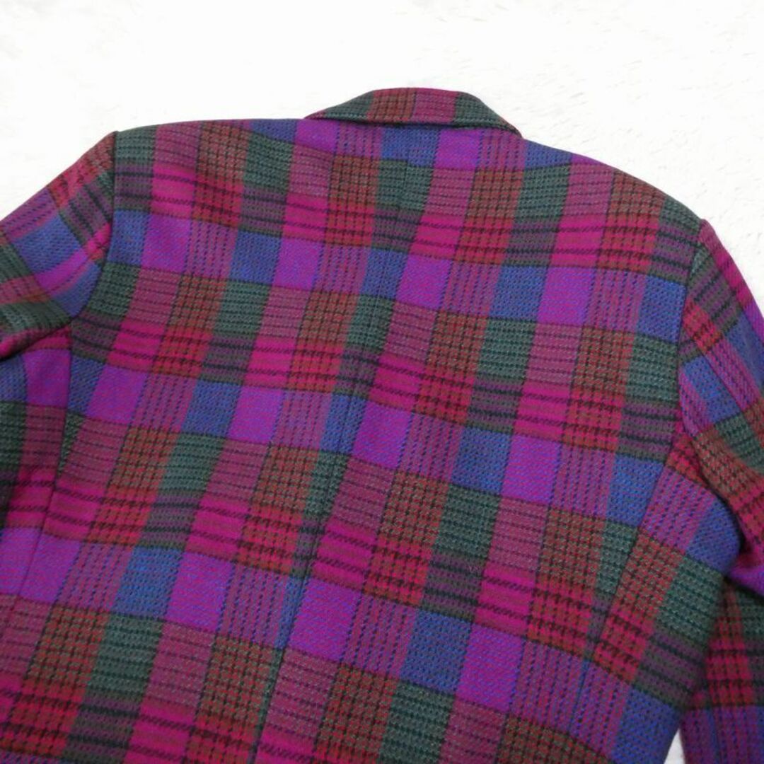 RIBBON レディース ジャケット チェック テーラードジャケット Lサイズ レディースのジャケット/アウター(テーラードジャケット)の商品写真