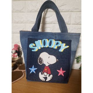 ★★リメイクデニムde.(*^-^)ちょっと縦長トートbag☆(トートバッグ)