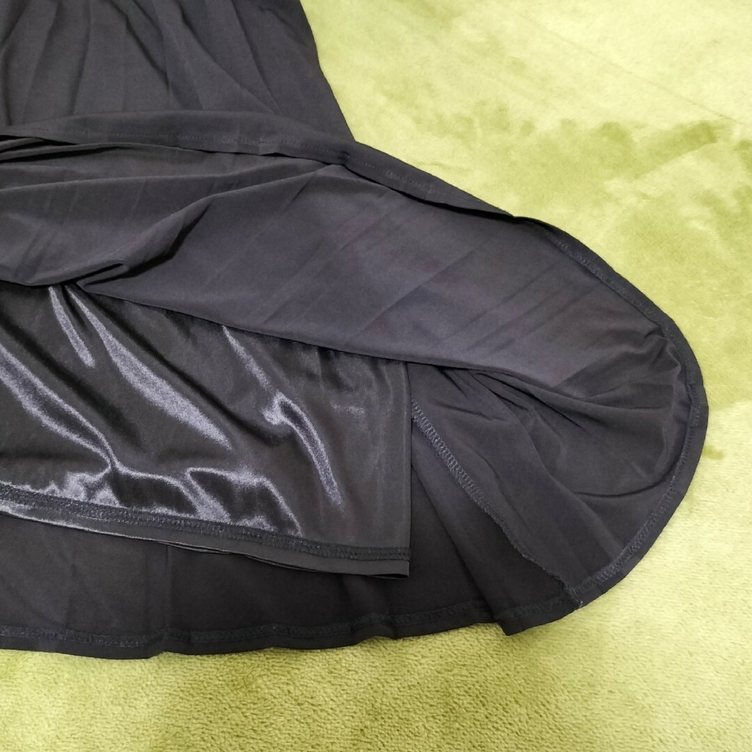 フレアスカート 黒 ブラック レディースのスカート(ひざ丈スカート)の商品写真