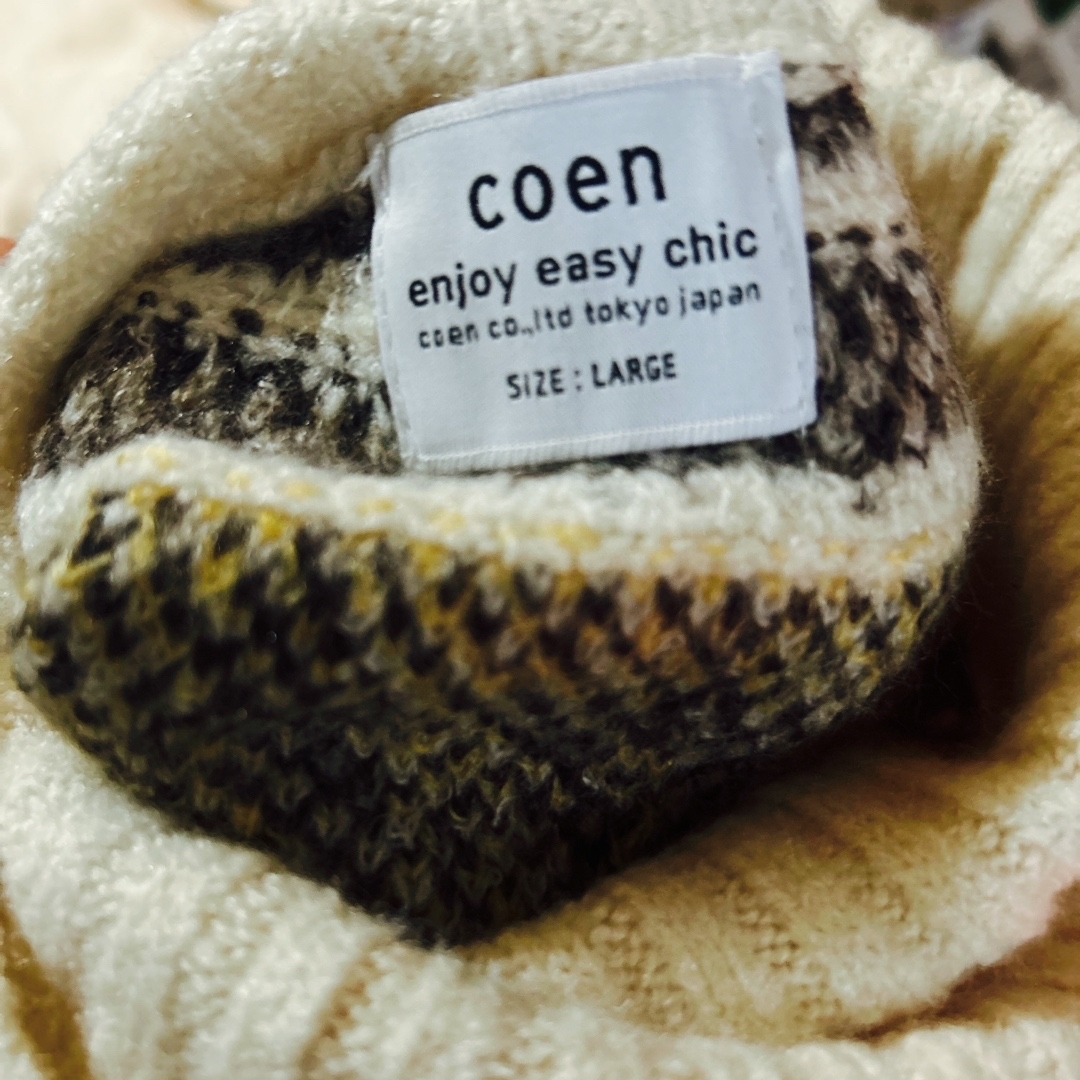 coen(コーエン)のcoen 求心柄もちふわタートルネックニット レディースのトップス(ニット/セーター)の商品写真