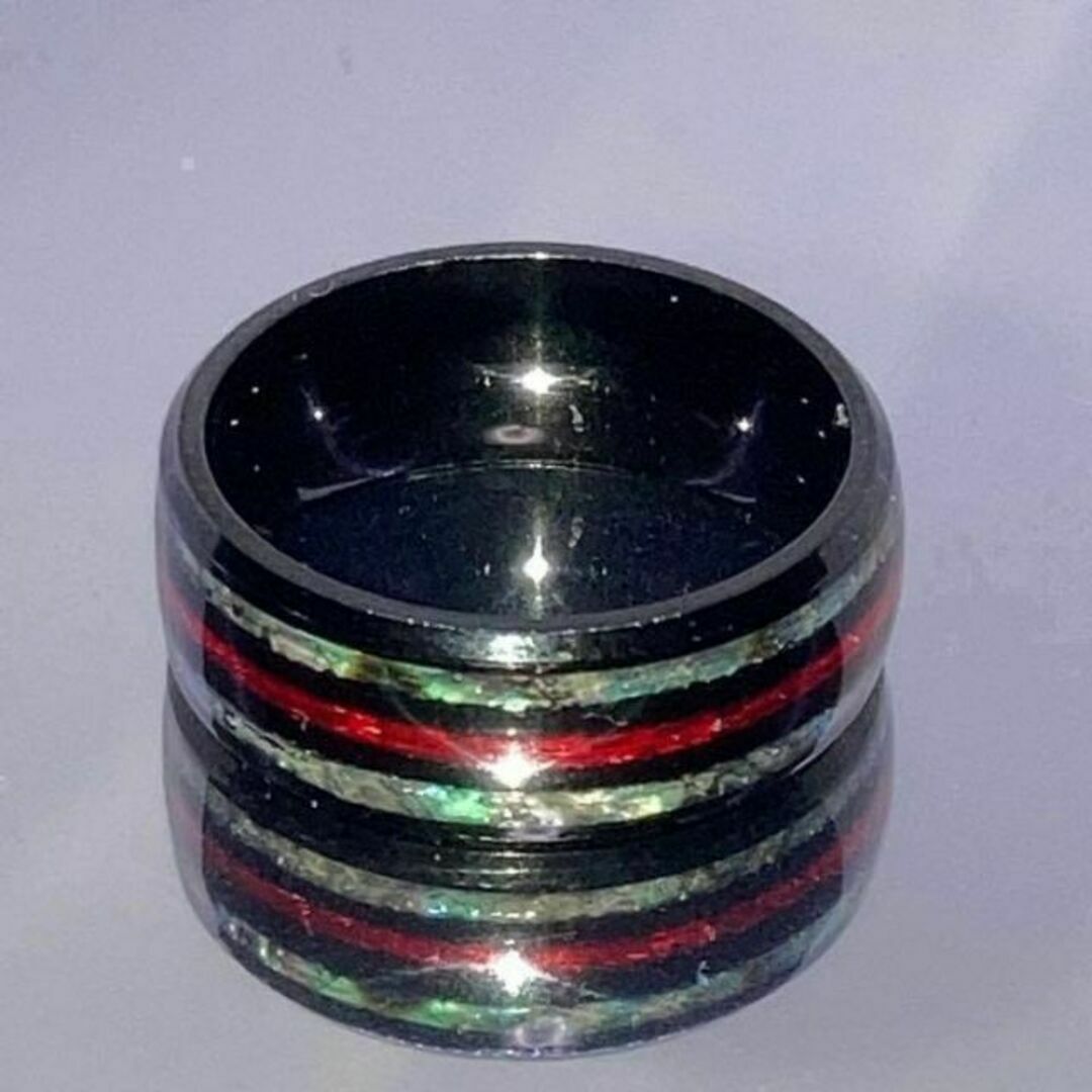 タングステン リング 指輪 シルバー アワビシェル アンティーク 31号 メンズのアクセサリー(リング(指輪))の商品写真