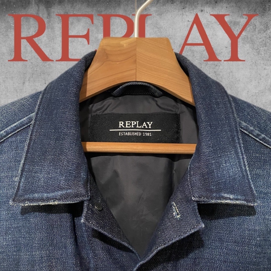 Replay - 美品 REPLAY リプレイ 中綿 デニムジャケット Gジャン デニム