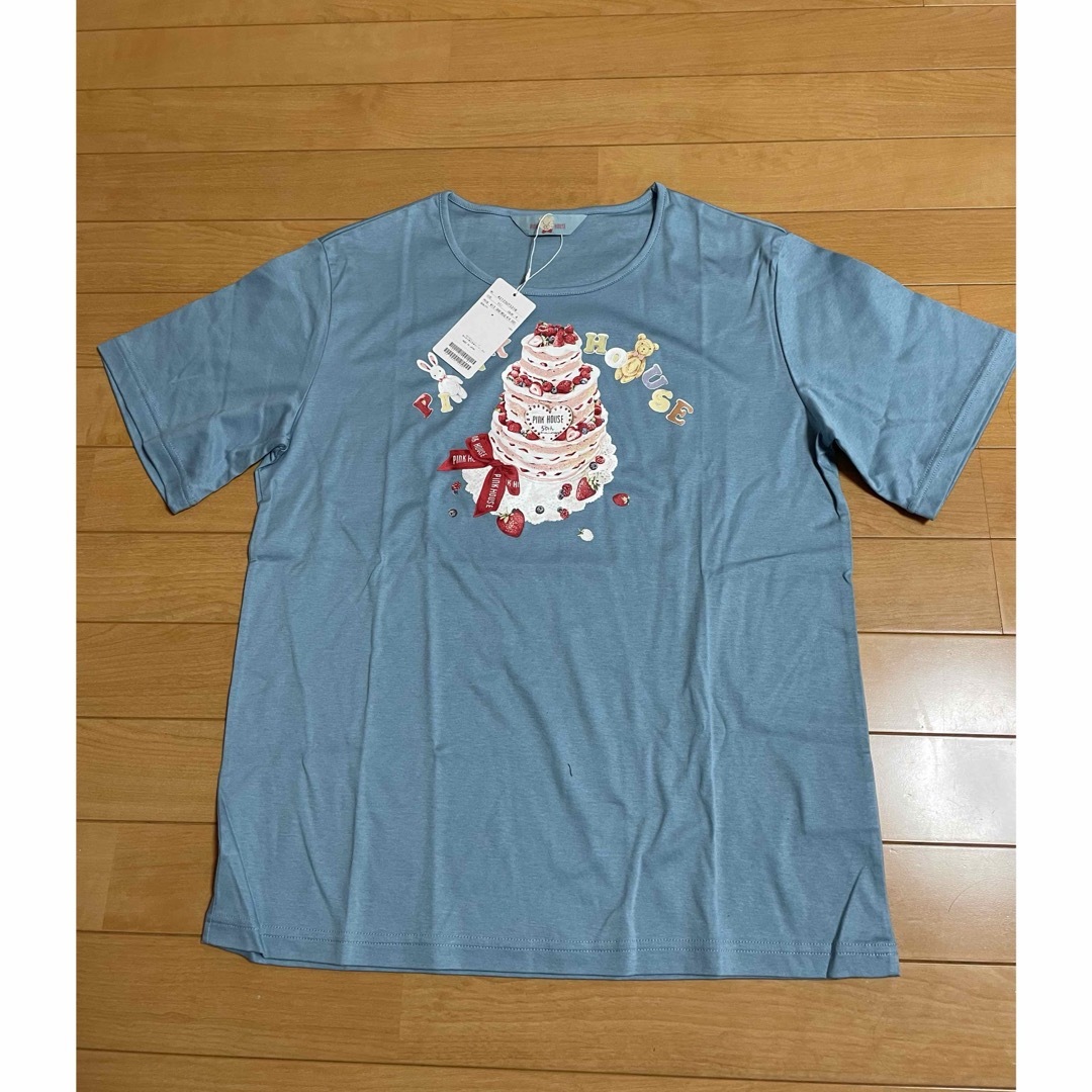 PINK HOUSE(ピンクハウス)のピンクハウス半袖　新品L レディースのトップス(Tシャツ(半袖/袖なし))の商品写真