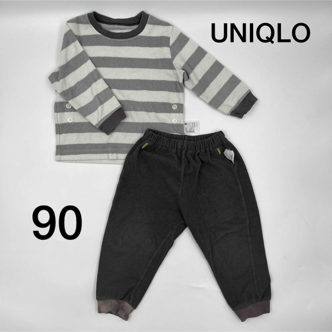 UNIQLO(ユニクロ)のUNIQLO ユニクロ フリース パジャマ 90 キッズ/ベビー/マタニティのキッズ服男の子用(90cm~)(パジャマ)の商品写真