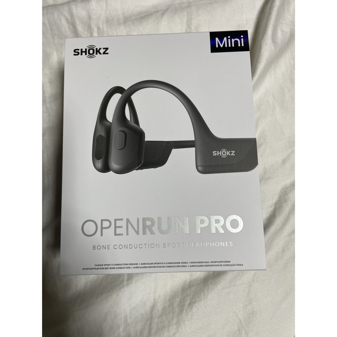 shokz open run pro mini 黒 スマホ/家電/カメラのオーディオ機器(ヘッドフォン/イヤフォン)の商品写真