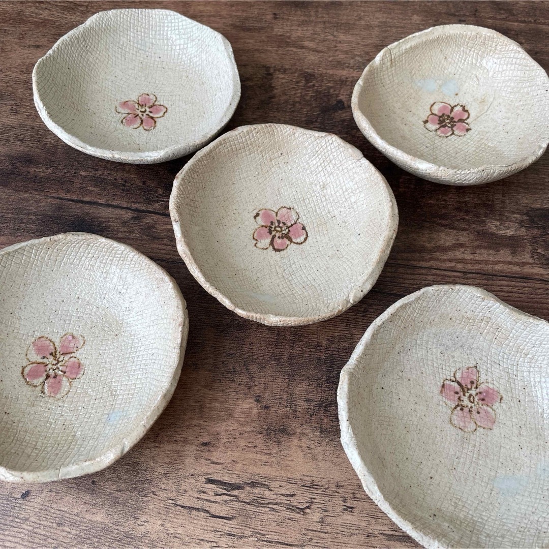 桜 小皿 陶器 器 食器 花柄 5枚セット 信楽焼 取り皿の通販 by スヌ
