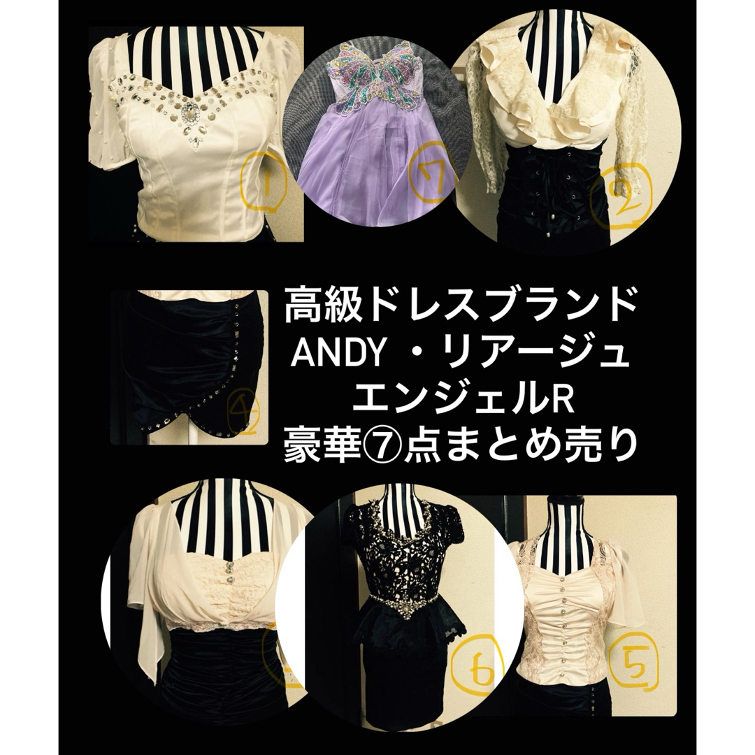 Andy(アンディ)の豪華！キャバ嬢ドレス⑦点まとめ売り レディースのフォーマル/ドレス(ナイトドレス)の商品写真