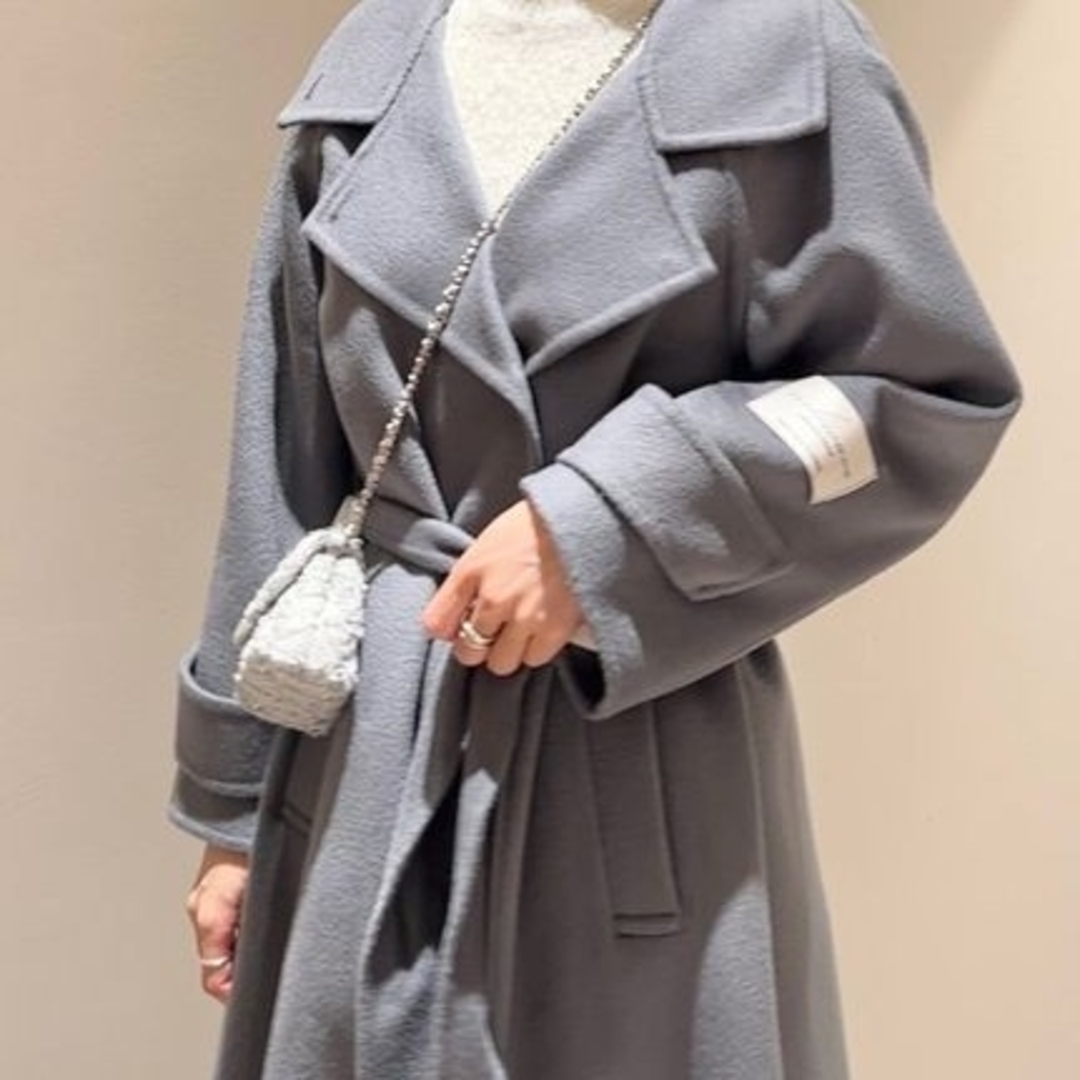 SNIDEL - 新品 SNIDEL ウロコカシミヤロングコート ダークブルー SNIDEL - 新品 SNIDEL ウロコカシミヤロングコート ダークブルー