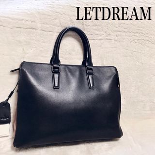 レットドリーム(LETDREAM)のLAT DREAM 本革 オールレザー トートバッグ 大容量 A4ブラック 黒(トートバッグ)