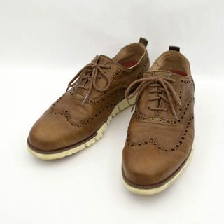 コールハーン(Cole Haan)のCOLEHAAN / コールハーン ■ ベージ レザー 8.5 26.5 ホールカット 軽量 スニーカー C25566 メンズ / MEN / 男性 / ボーイズ / 紳士靴 / クツ / シューズ / SHOES ブランド 中古 [0990009487](スニーカー)