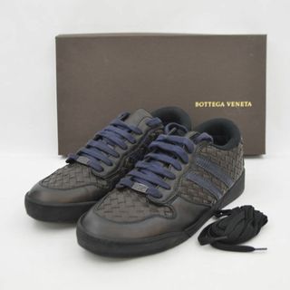 ボッテガヴェネタ(Bottega Veneta)のBOTTEGA VENETA / ボッテガヴェネタ ■ ボッテガ 茶 / 紺 シューズ レザー / 布 42 メンズ / MEN / 男性 / ボーイズ / 紳士靴 / クツ / シューズ / SHOES ブランド 中古 [0990009419](スニーカー)