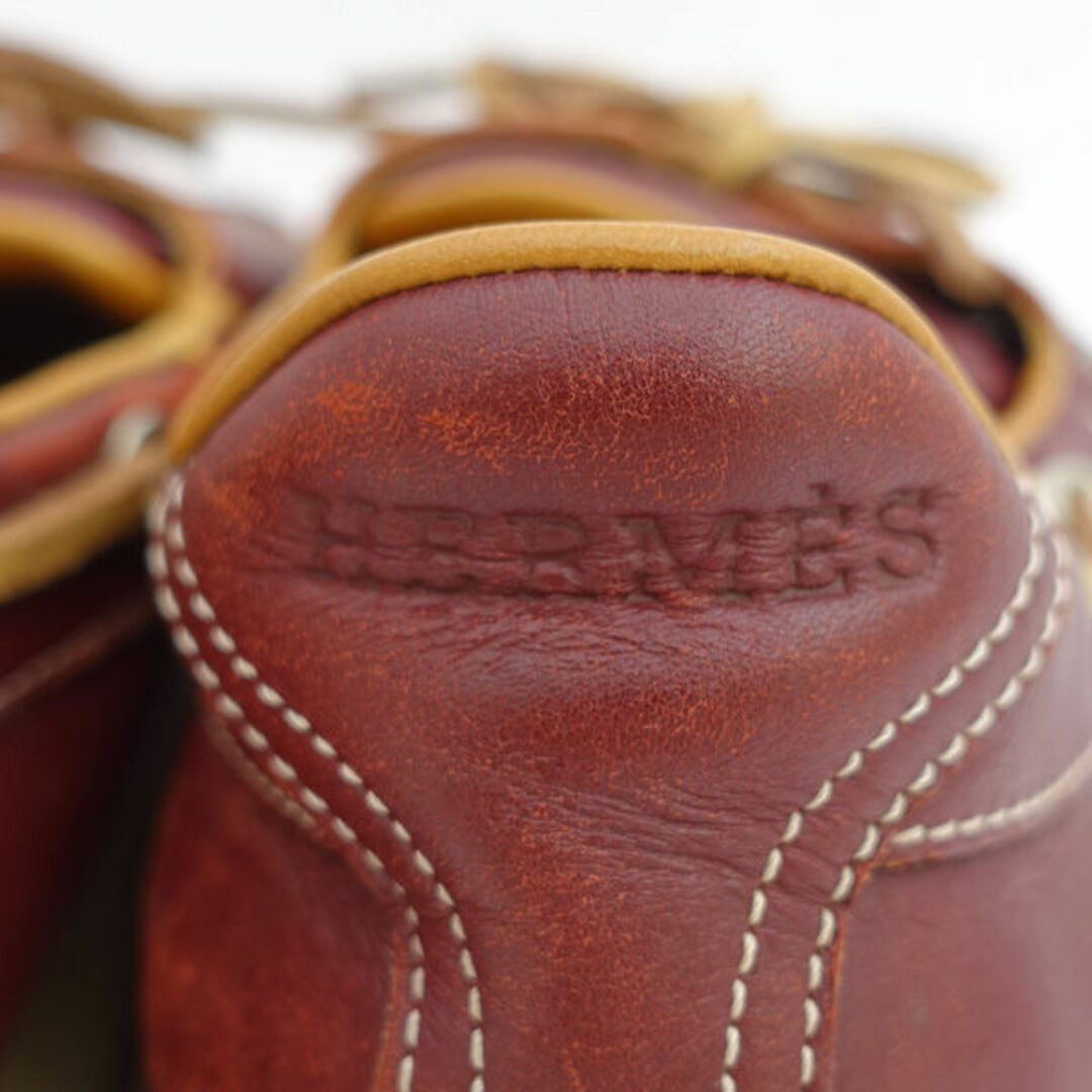 HERMES / エルメス  デッキシューズ  ラバー ブラウン 371/2  中古  [0990012115] レディースの靴/シューズ(その他)の商品写真