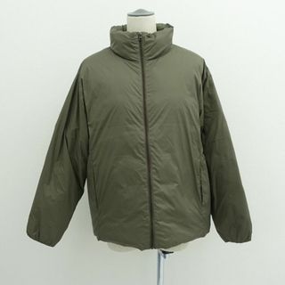 無印良品 MUJI ◆ダウンジャケット/ナイロン/カーキ/サイズXL 330565-378 【レディース/ガールズ/LADY/女性/婦人】 レディースファッション【中古】 [0220471311](ロングコート)