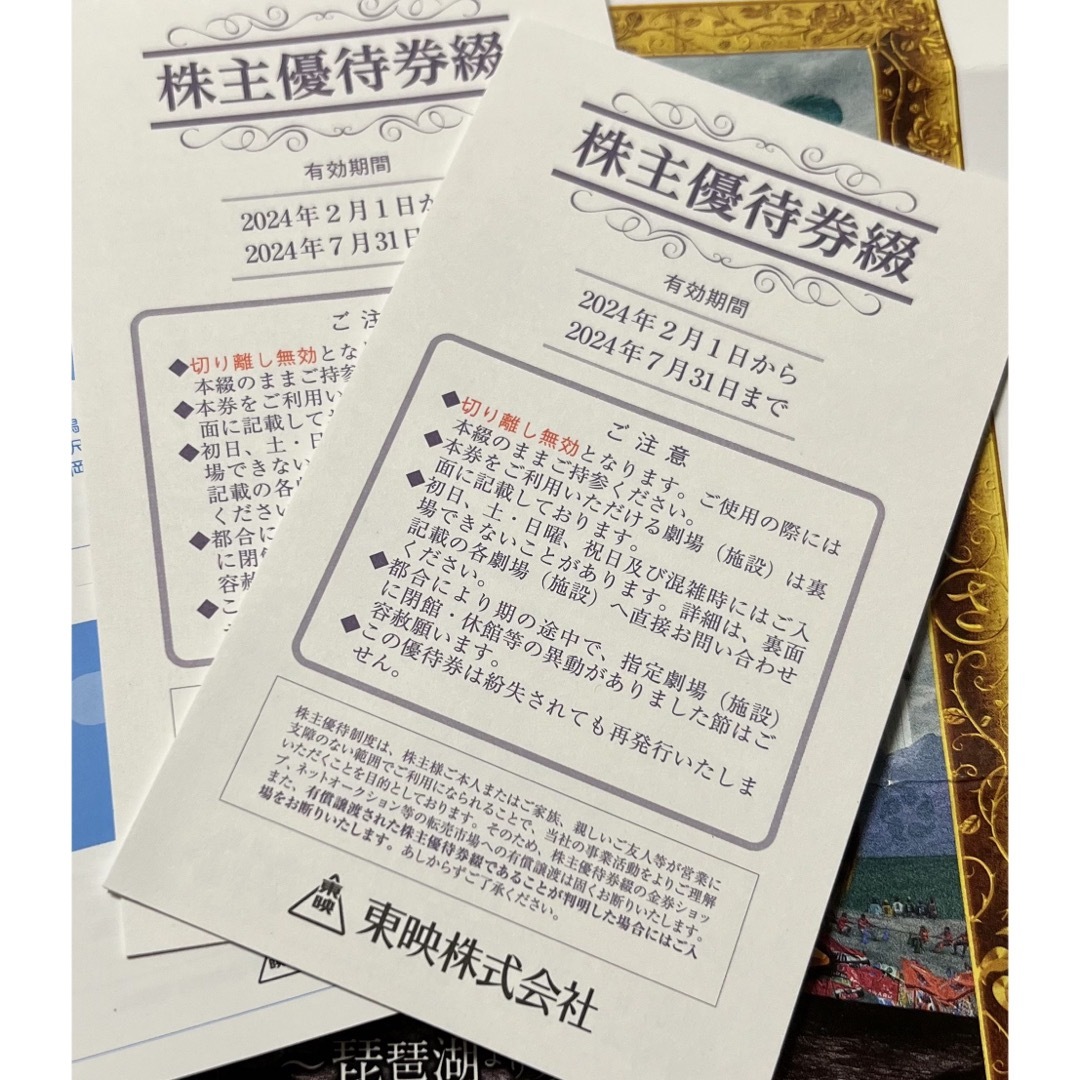 【最新】 東映 株主優待 6枚綴✖️2冊 送料込 映画 映画村映画