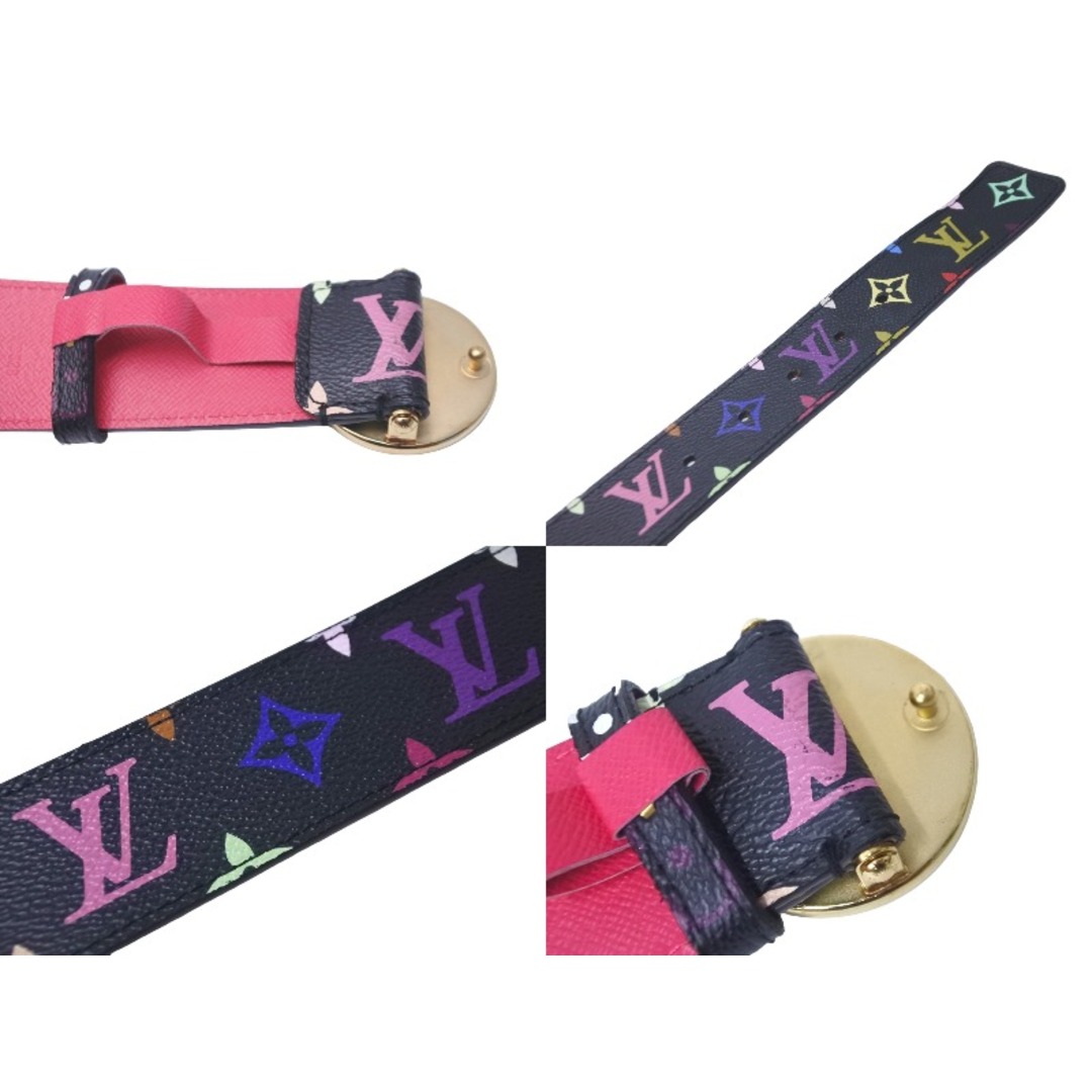 LOUIS VUITTON(ルイヴィトン)のLOUIS VUITTON ルイヴィトン ベルト・バックル サンチュール T&B モノグラム ベルト M9628 ノワール ゴールド金具 美品 中古 58080 レディースのファッション小物(ベルト)の商品写真