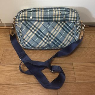 バーバリー(BURBERRY)の2/25迄出品 バーバリーブルーレーベル ミニショルダー バッグ 水色 ブルー(ショルダーバッグ)