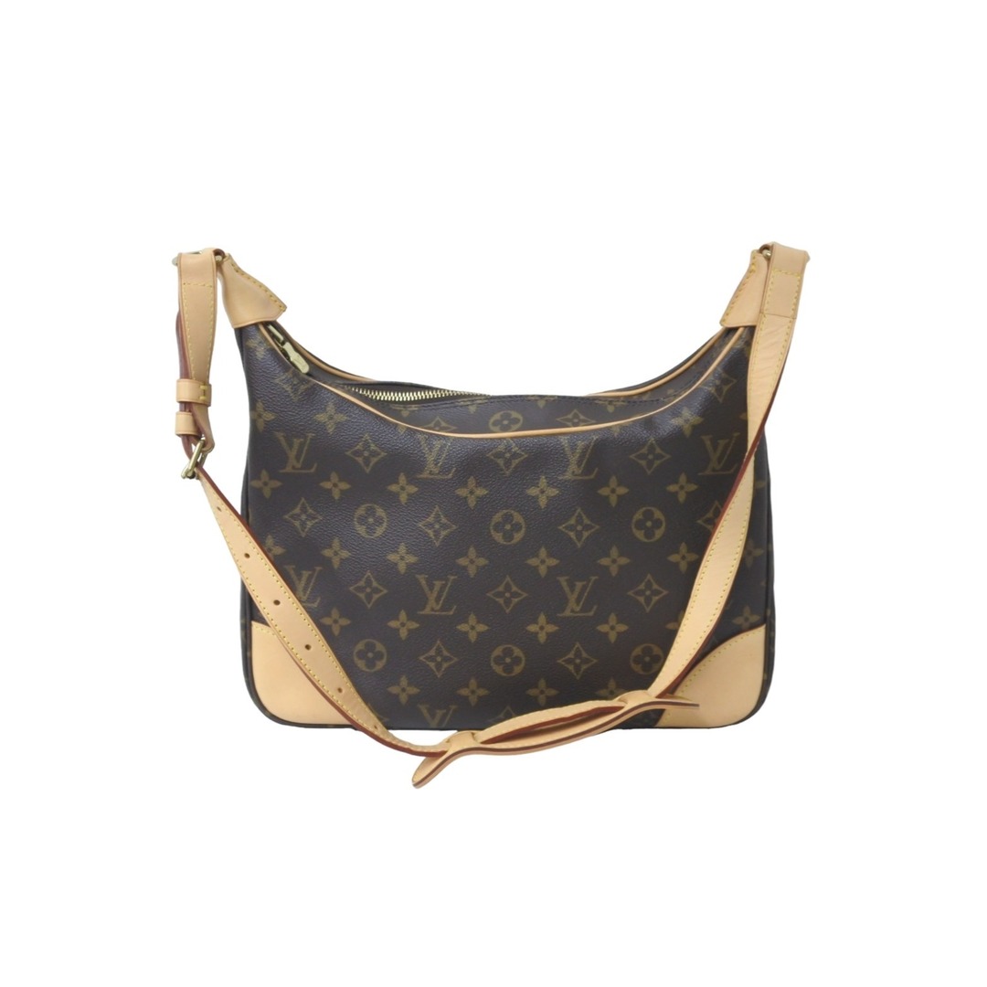 LOUIS VUITTON ルイヴィトン ショルダーバッグ M51265 ブーローニュ30 モノグラム PVC ブラウン ゴールド 美品  57966ファスナー内側